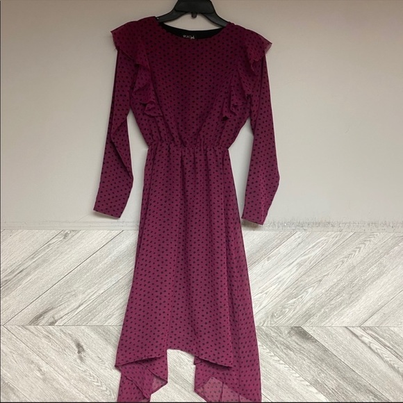 Wukogals | Willow Chiffon Asymmetric Dress Dot XXS - Picture 7 of 13